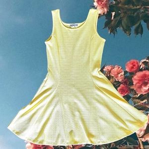 Y2K Romantic Feminine Coquette Pastel Yellow Fairy Mini Sun Dress